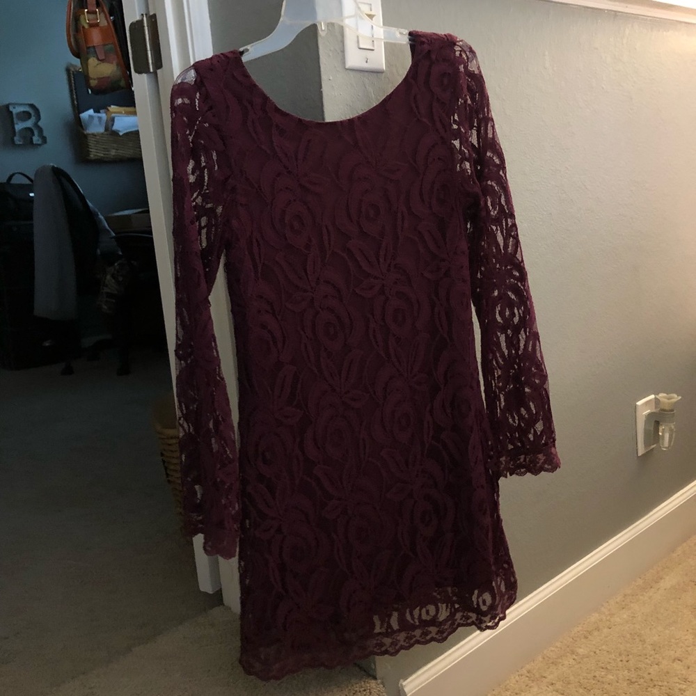 Lace purple dress